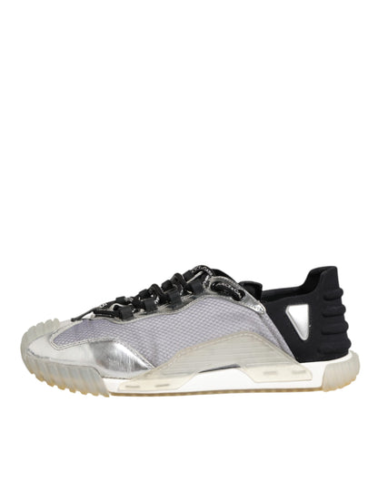 Dolce & Gabbana Multicolor Silber Logo Low Top NS1 Turnschuhe Schuhe