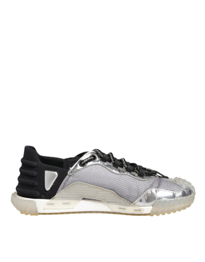 Dolce & Gabbana Multicolor Silber Logo Low Top NS1 Turnschuhe Schuhe