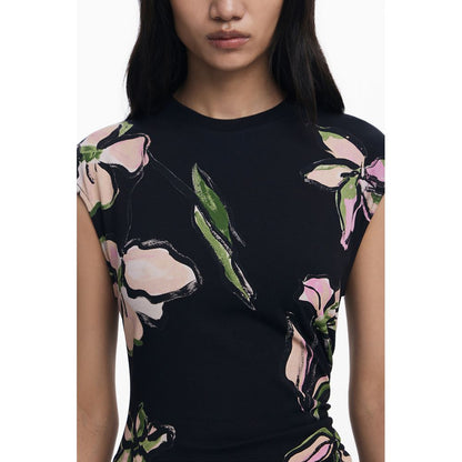 Desigual Schwarzes Baumwollkleid für Frauen