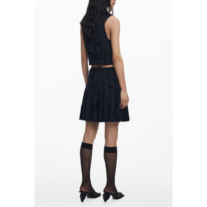 Desigual Schwarzer Polyester-Frauen-Rock