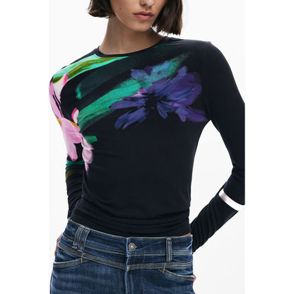 Desigual Schwarzes Viskose-Top für Frauen