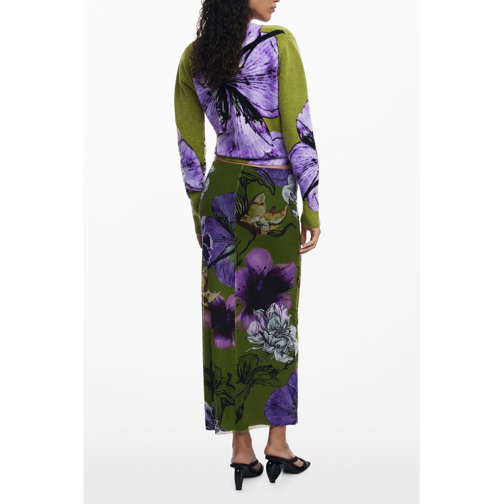 Desigual Grüner Polyester Damenrock