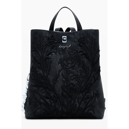 Desigual Schwarzer Polyethylen-Rucksack für Frauen