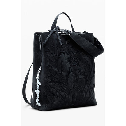 Desigual Schwarzer Polyethylen-Rucksack für Frauen