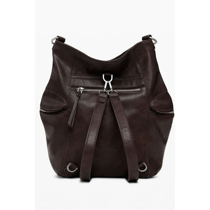 Desigual Brauner Polyethylen-Rucksack für Frauen