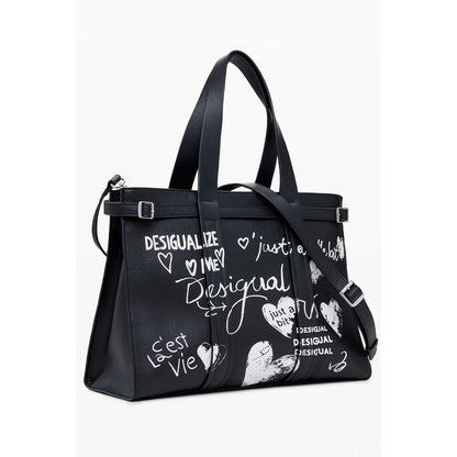 Desigual Schwarz Polyethylen Frauen Handtasche