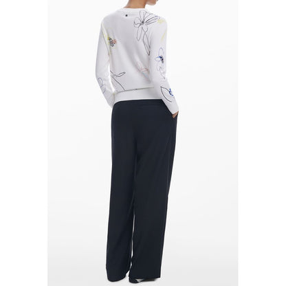 Desigual Weißer Viskose Pullover für Frauen
