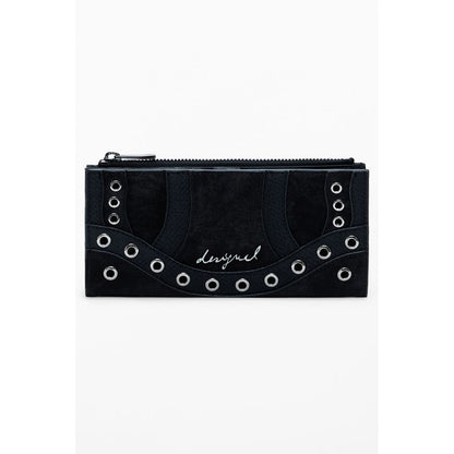Desigual Schwarzes Polyethylen Portemonnaie für Frauen