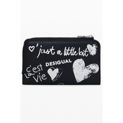 Desigual Schwarzes Polyethylen Portemonnaie für Frauen