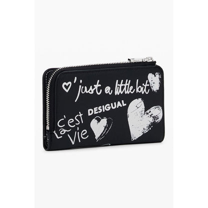 Desigual Schwarzes Polyethylen Portemonnaie für Frauen