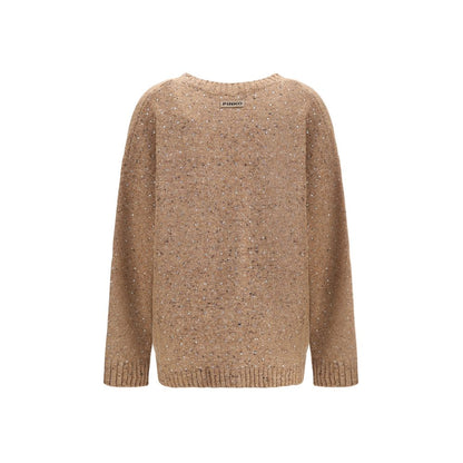 PINKO Bouclé-Stoff Cardigan mit Strasssteinen