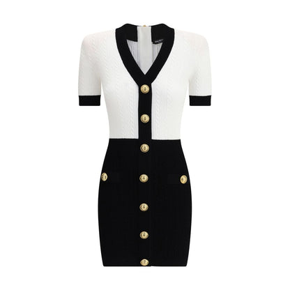 Balmain Midikleid mit Flechtmuster