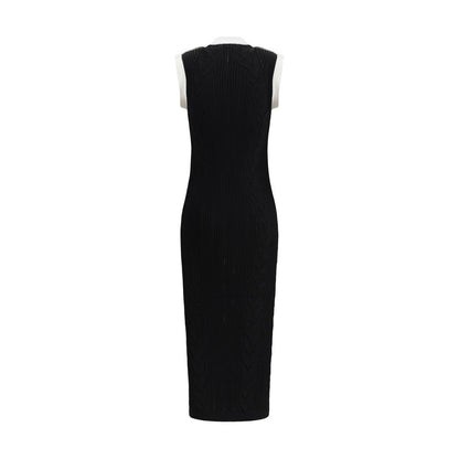Balmain Ärmelloses langes Kleid aus Torsostrick