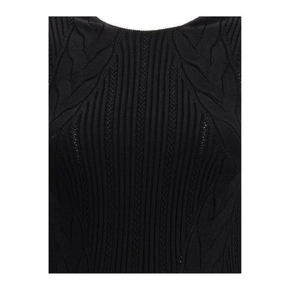 Balmain Ärmelloses langes Kleid aus Torsostrick
