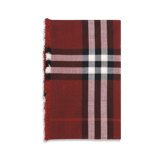Burberry Karierter Schal aus Wolle und Seide mit Wendefunktion