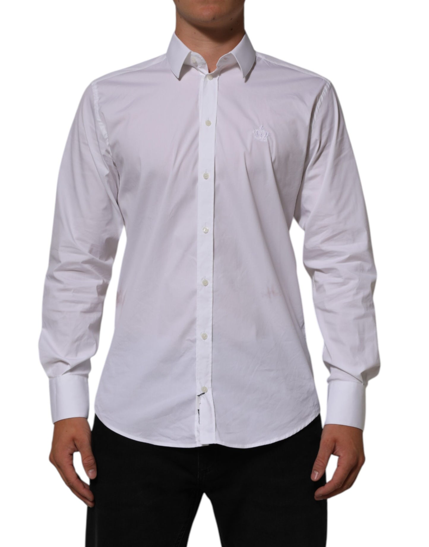 Dolce & Gabbana Weißes Baumwollhemd MARTINI Formales Herrenhemd