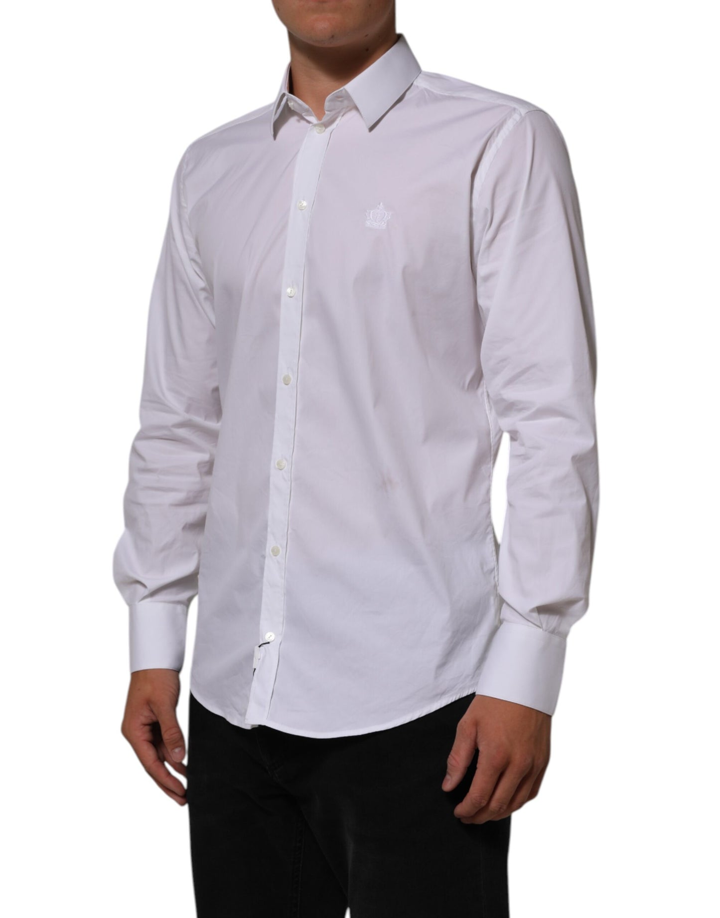 Dolce & Gabbana Weißes Baumwollhemd MARTINI Formales Herrenhemd