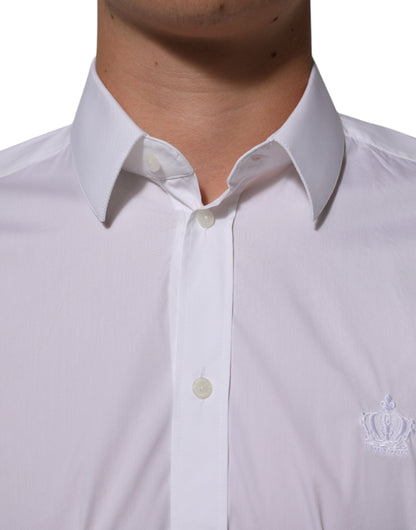 Dolce & Gabbana Weißes Baumwollhemd MARTINI Formales Herrenhemd