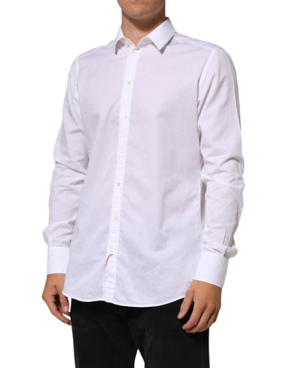 Dolce & Gabbana Weißes Baumwollhemd MARTINI für Männer Formal Dress Shirt