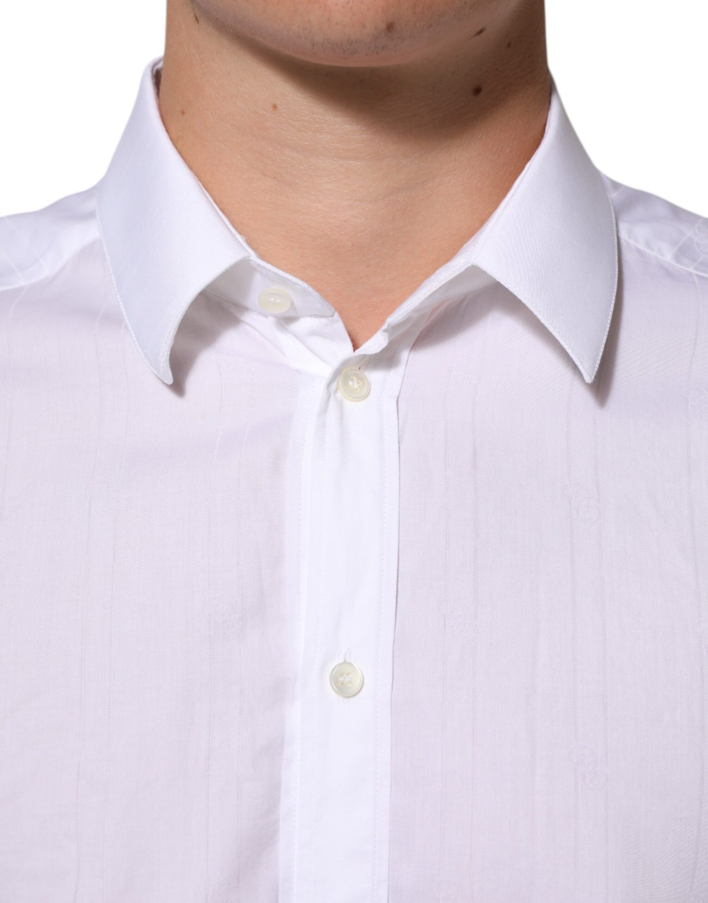 Dolce & Gabbana Weißes Baumwollhemd MARTINI für Männer Formal Dress Shirt