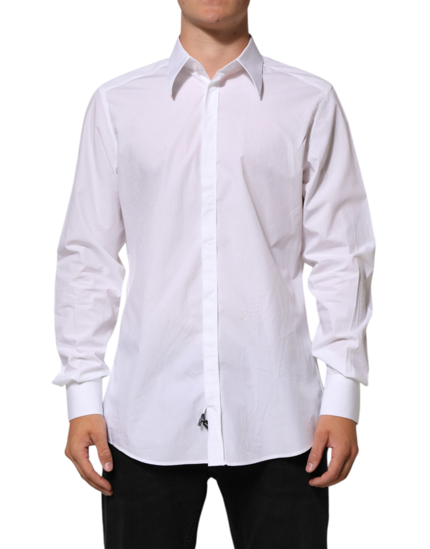 Dolce & Gabbana Weißes Baumwollhemd MARTINI für Männer Formal Dress Shirt