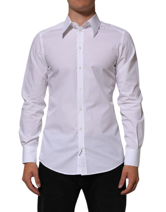 Dolce & Gabbana Weißes Baumwollhemd MARTINI für Männer Formal Dress Shirt
