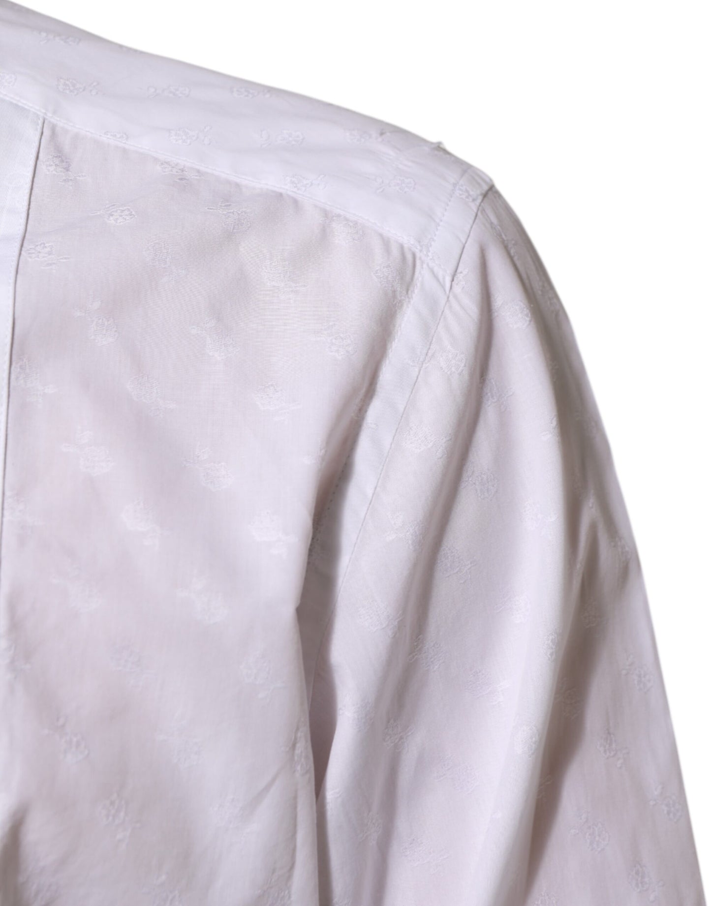 Dolce & Gabbana Weißes Baumwollhemd MARTINI Bib Formal Dress Shirt