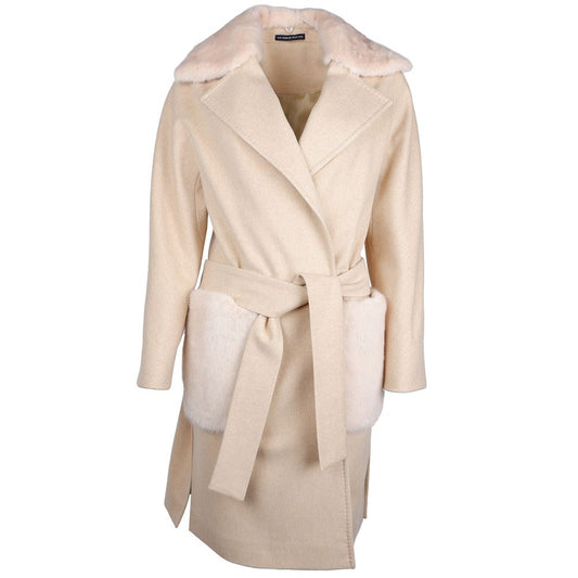 Made in Italy Beige Wolljacken &amp