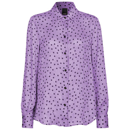 PINKO Lila Polyester-Hemd