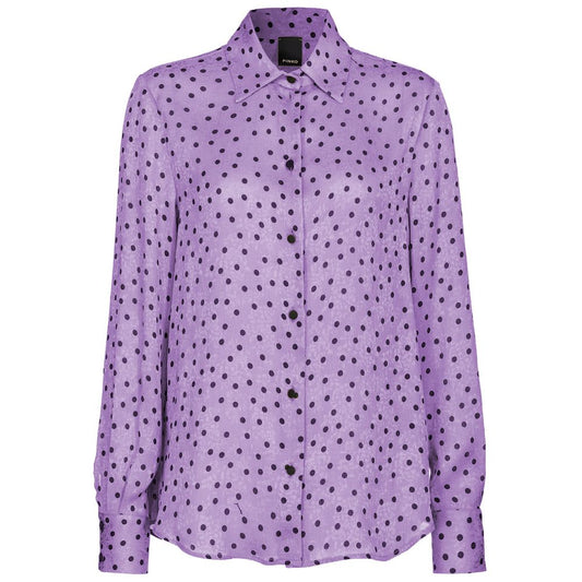 PINKO Lila Polyester-Hemd