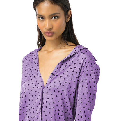 PINKO Lila Polyester-Hemd