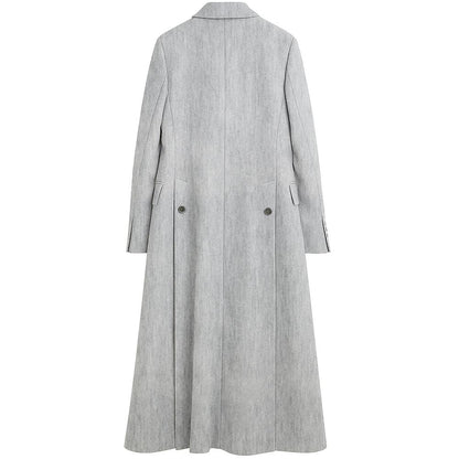 Made in Italy Grauer Wollmantel für Frauen