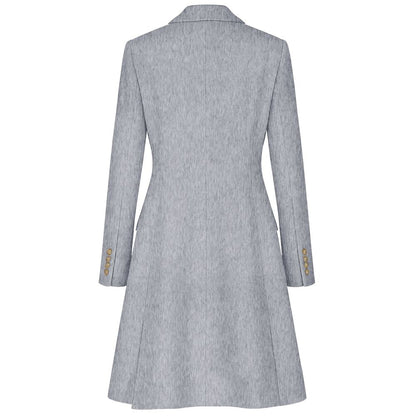 Made in Italy Grauer Wollmantel für Frauen
