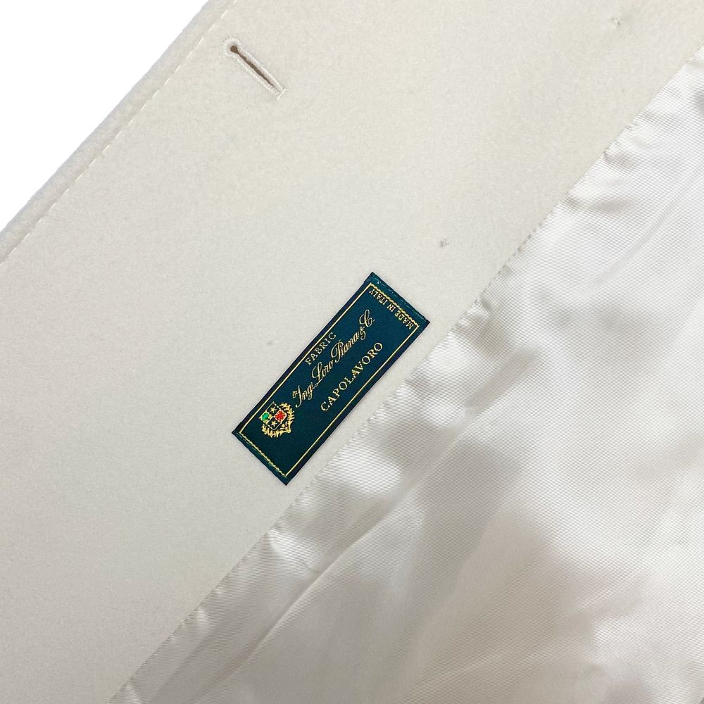 Made in Italy Weißer Wollmantel für Frauen