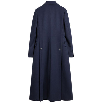 Made in Italy Blauer Wollmantel für Frauen