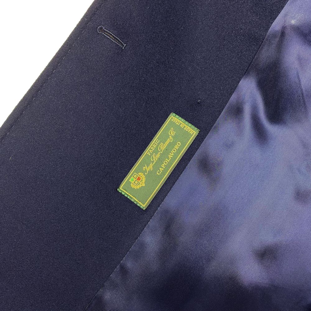 Made in Italy Blauer Wollmantel für Frauen