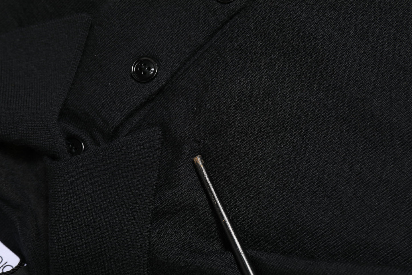Dolce & Gabbana Schwarzer Logo-Patch-Pullover mit Kragen