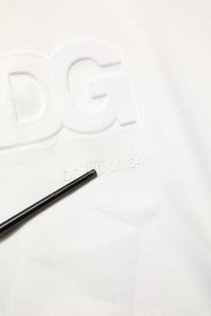 Dolce & Gabbana Weißes Logo-Kapuzen-Sweatshirt für Männer Pullover