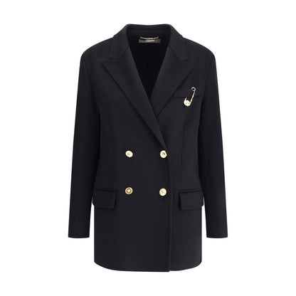 Versace Zweireihiger Mantel aus Wolle und Cachemire