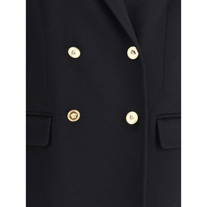 Versace Zweireihiger Mantel aus Wolle und Cachemire