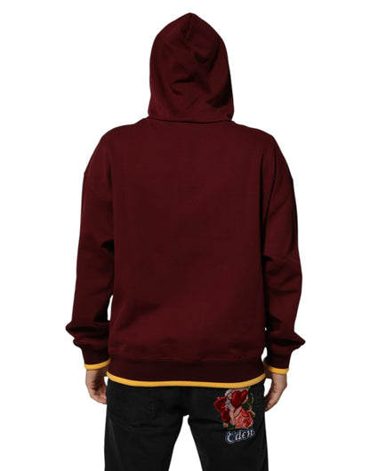 Dolce & Gabbana Braunes Sweatshirt mit geprägtem Logo und Kapuze Pullover