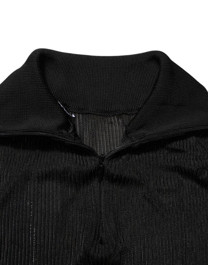 Dolce & Gabbana Schwarzer Viskose-Rollkragenpullover
