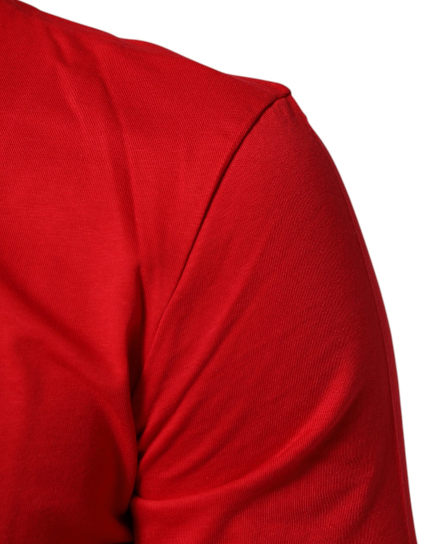 Dolce & Gabbana Rotes Goodluck 2023 Baumwoll-T-Shirt mit Rundhalsausschnitt