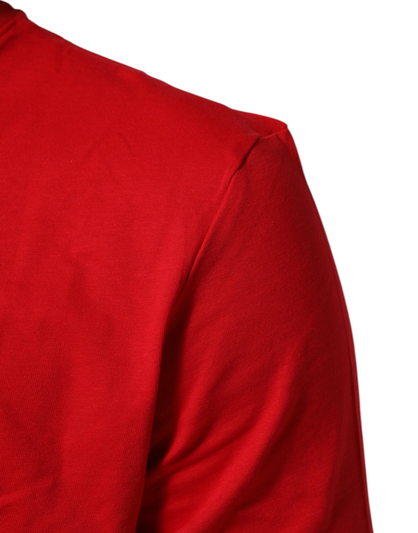 Dolce & Gabbana Rotes Goodluck 2023 Baumwoll-T-Shirt mit Rundhalsausschnitt