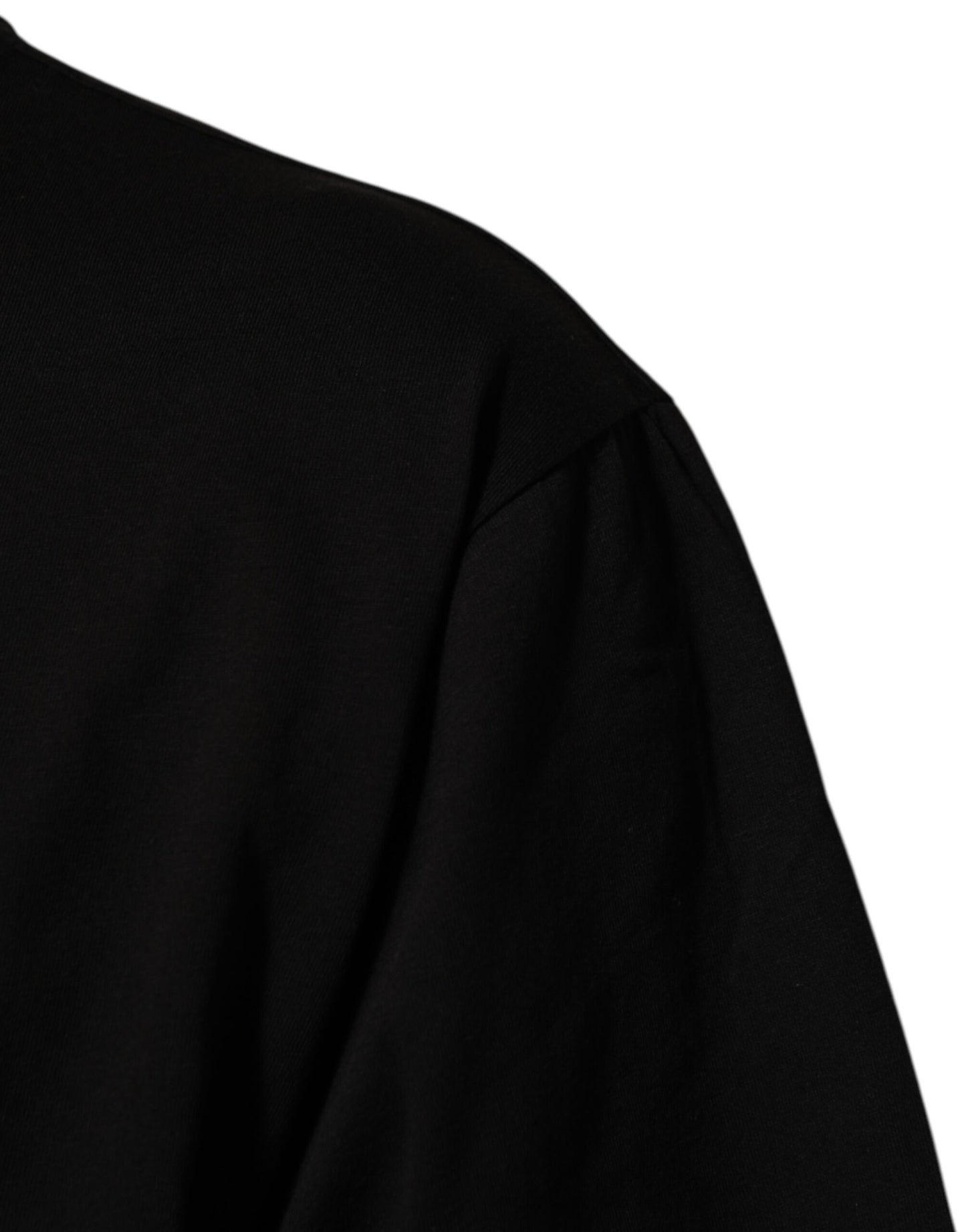 Dolce & Gabbana Schwarzes Logo Print Baumwolle Männer T-Shirt mit Rundhalsausschnitt