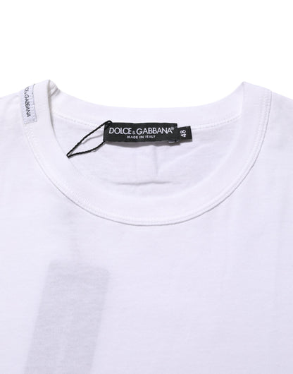 Dolce & Gabbana Weiß Baumwolle Rundhalsausschnitt kurze Ärmel