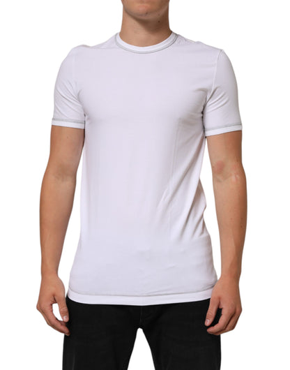 Dolce & Gabbana Weiß Baumwolle Rundhalsausschnitt Männer Unterwäsche T-Shirt