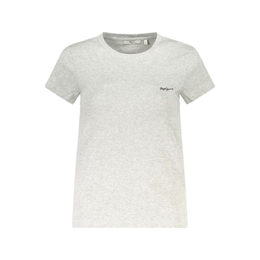 Pepe Jeans Graues Baumwoll-T-Shirt für Frauen