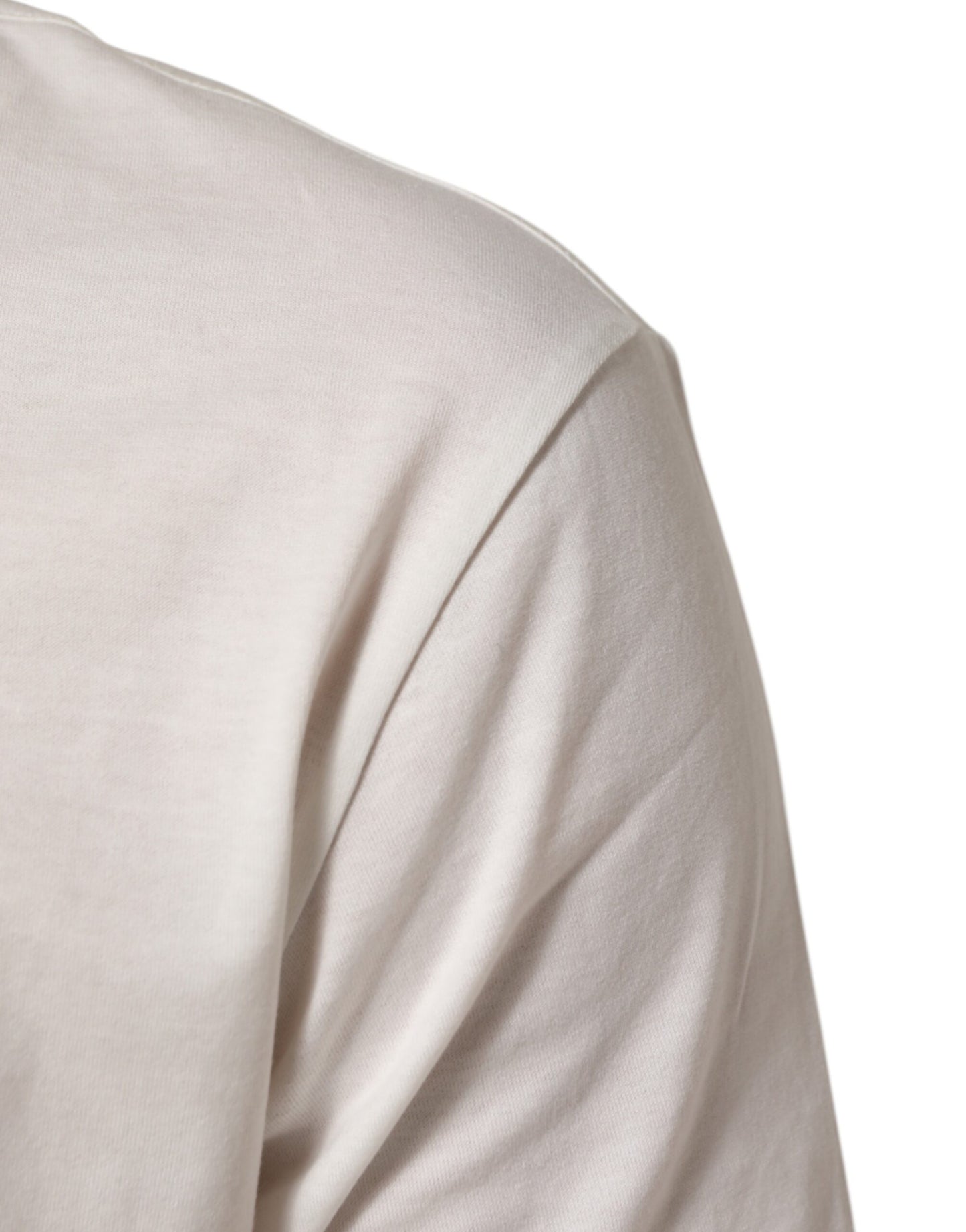 Dolce & Gabbana Weißes T-Shirt mit Rundhalsausschnitt und Logodruck aus Baumwolle für Männer