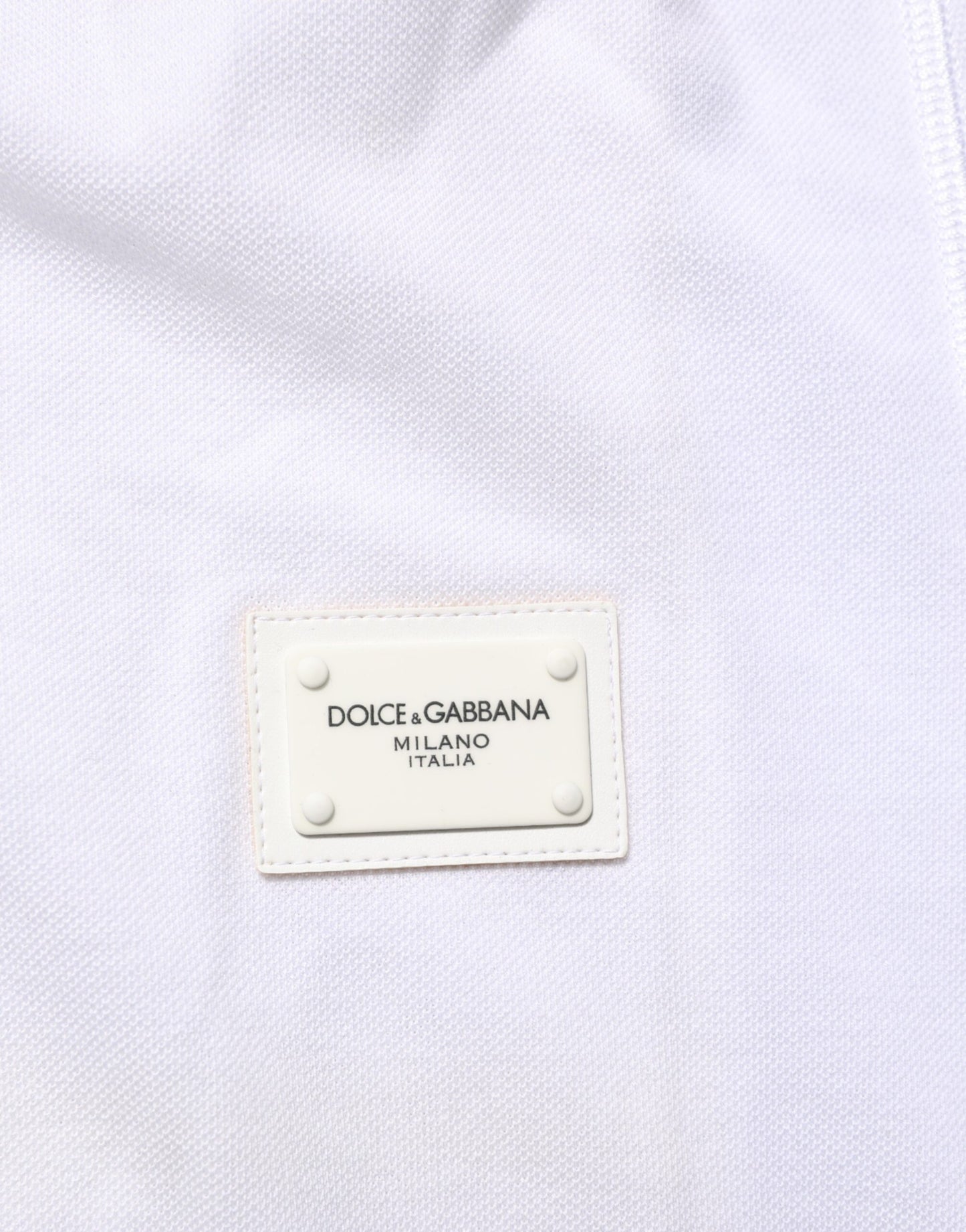 Dolce & Gabbana Weißes Polohemd mit kurzen Ärmeln für Männer mit Kragen